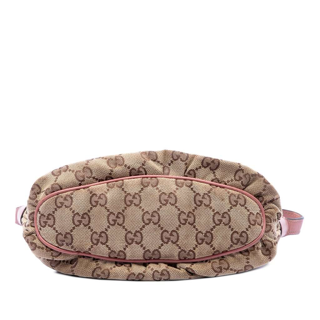 Gucci GG Canvas Web Handbag Beige Very good condition - Inside View