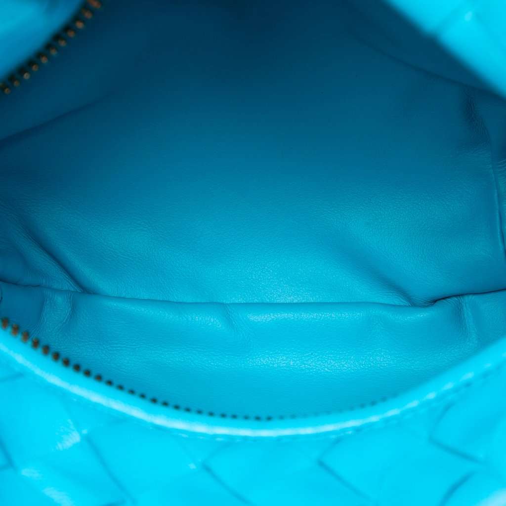 Bottega Veneta Mini Nappa Intrecciato Jodie Blue Leather Very good - Model View