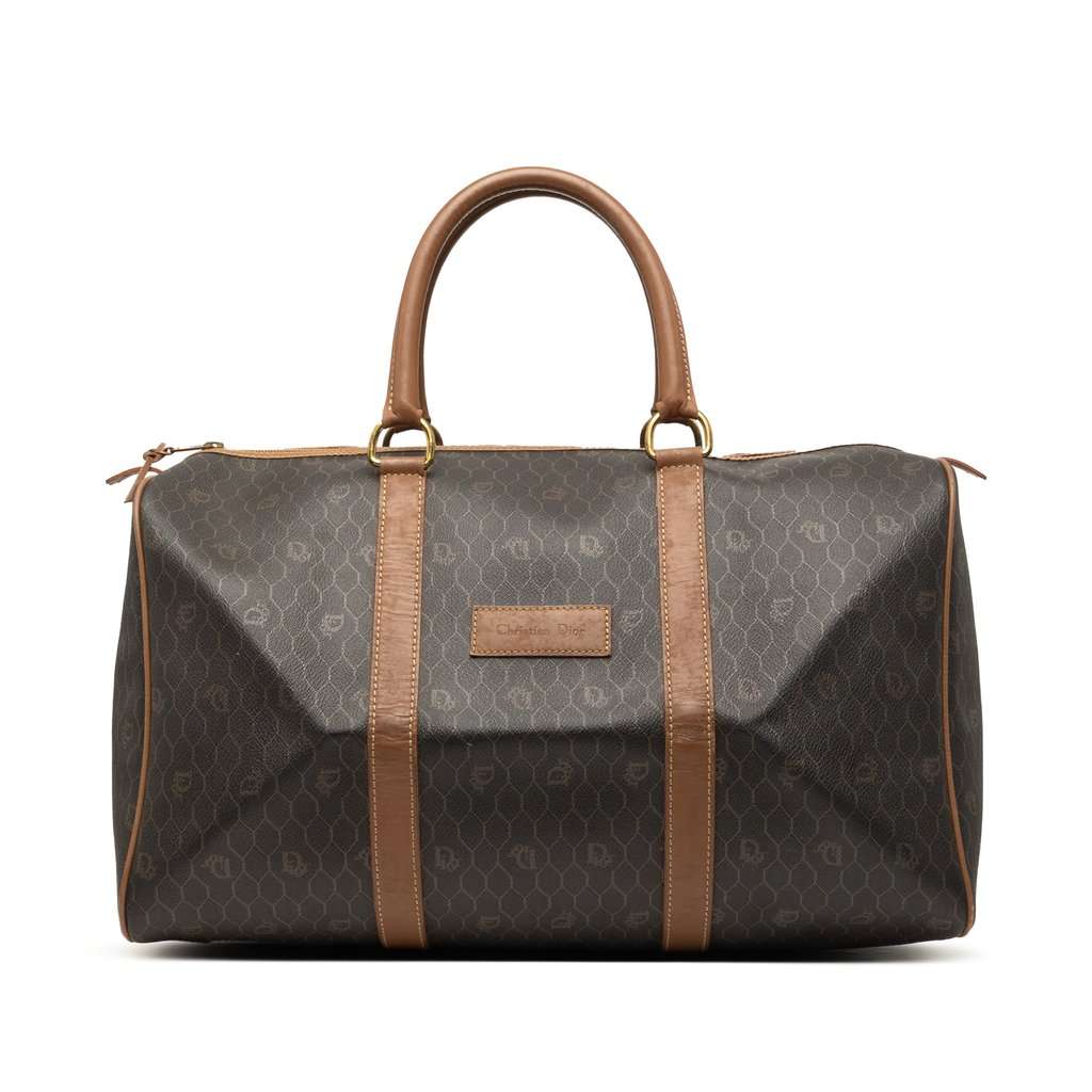 Dior Honeycomb Coated Canvas Travel Bag Black Good condition - Front View