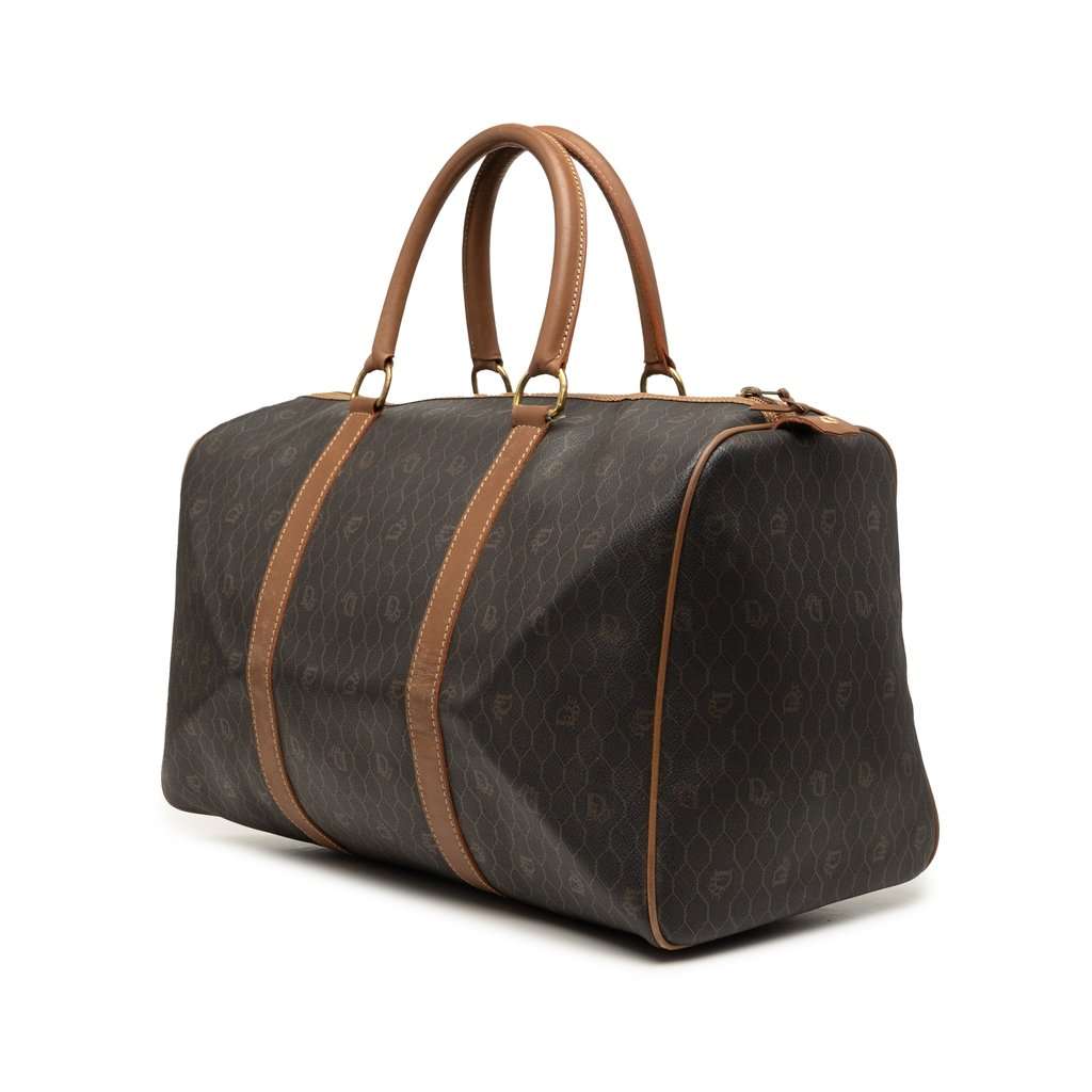 Dior Honeycomb Coated Canvas Travel Bag Black Good condition - Back View