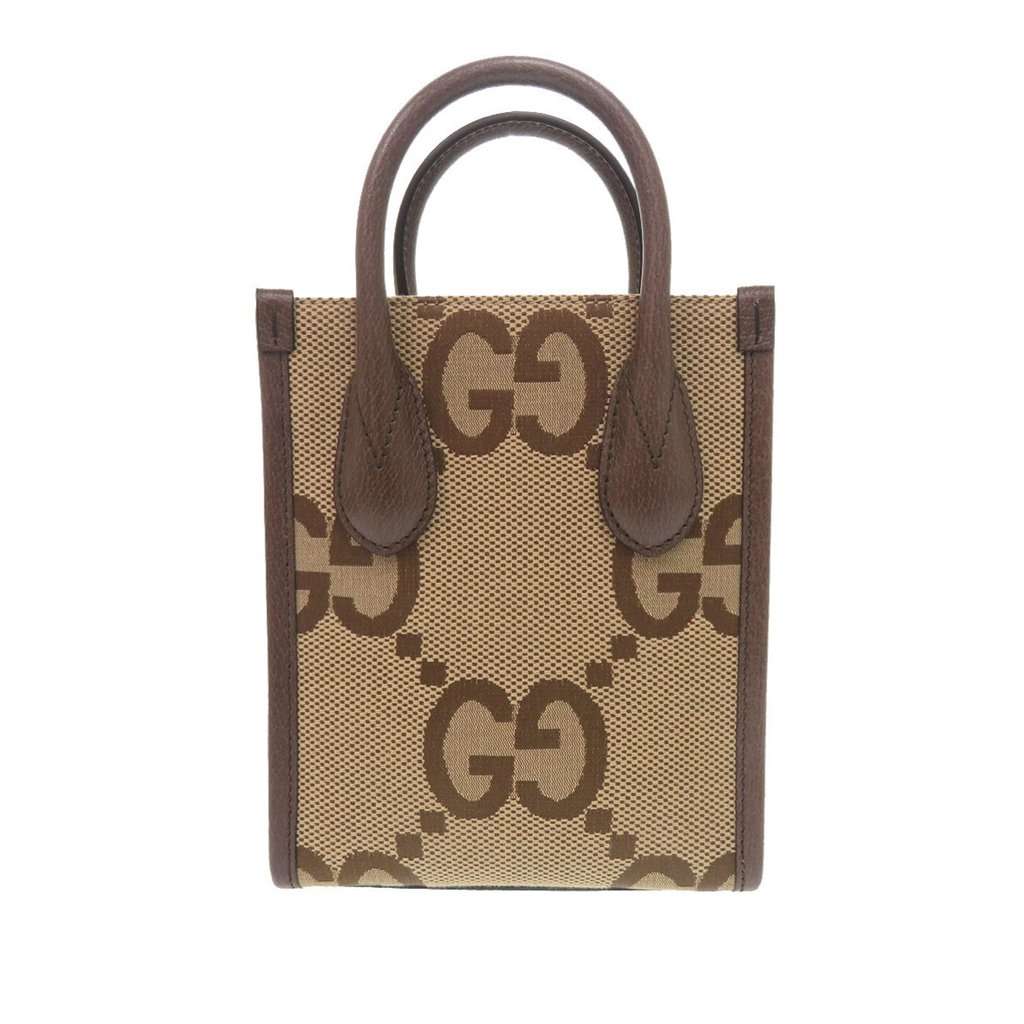 Gucci Mini Jumbo GG Canvas Web Satchel Beige Very good condition - Back View
