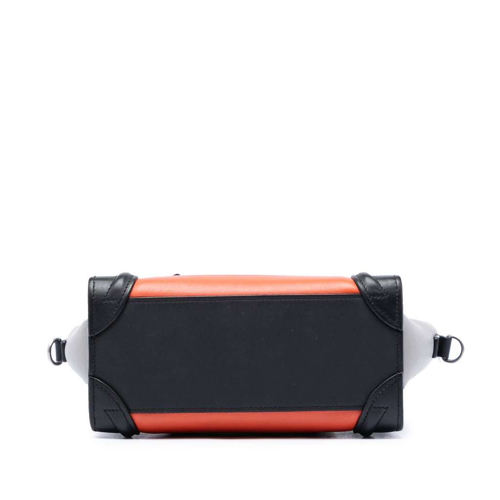 Celine Nano Tricolor Leather Luggage Tote Orange Leather Very good - Inside View