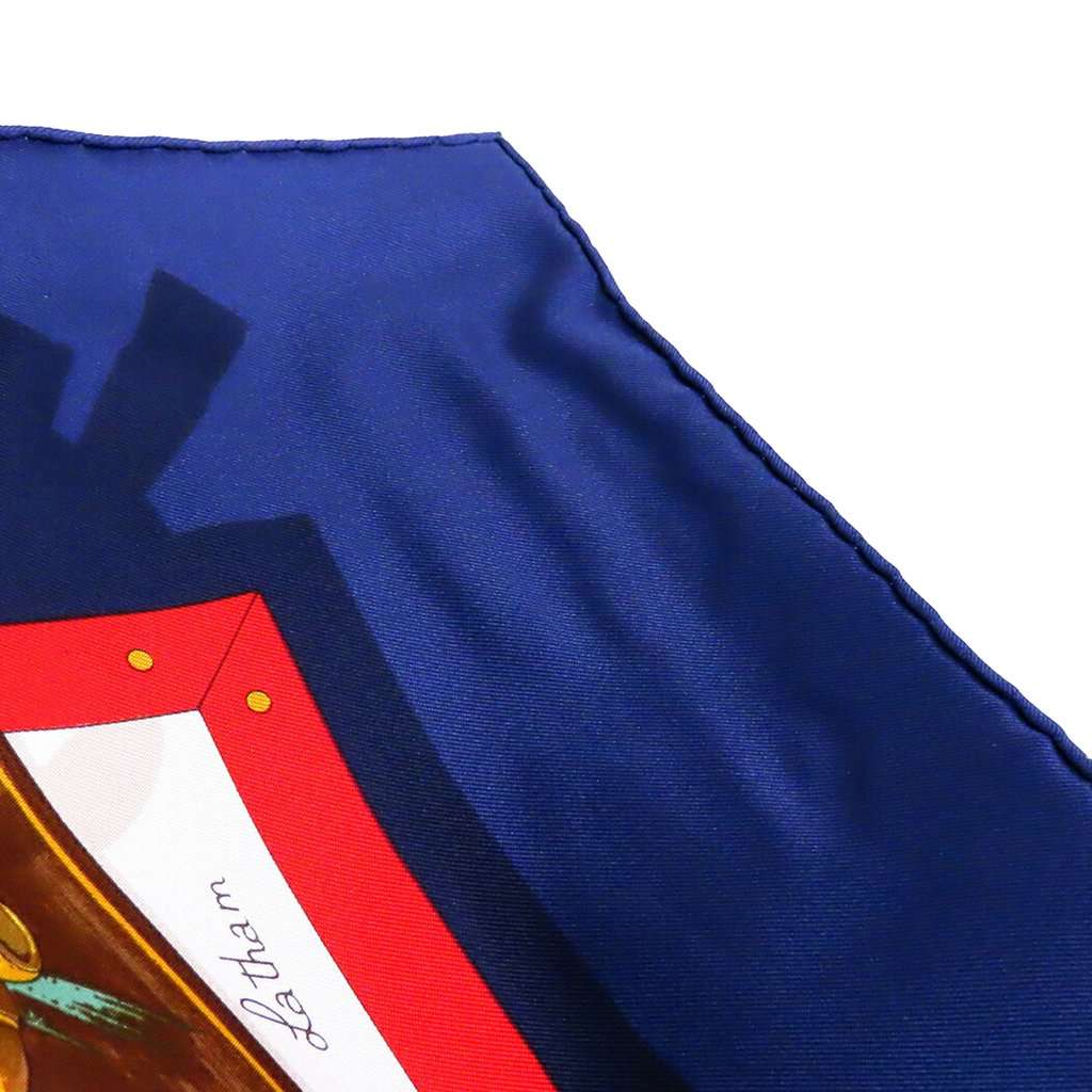 Hermès Memoire d Hermes Silk Scarf 90 Blue Very good condition - Box View