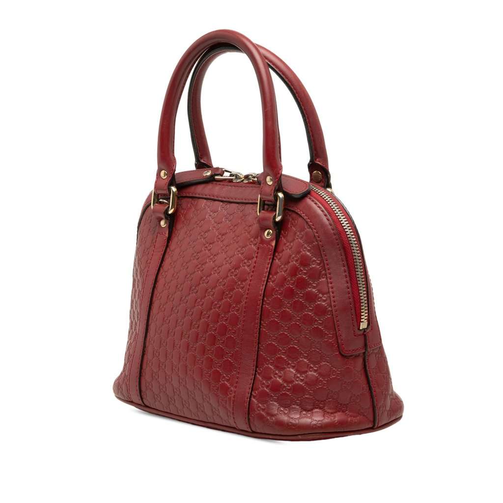 Gucci Mini Microguccissima Dome Satchel Red Leather Very good - Back View