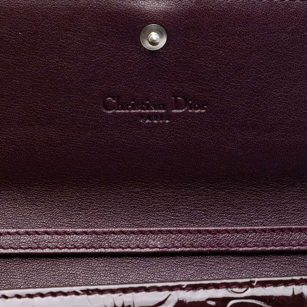 Dior Oblique Patent Wallet on Chain Purple Leather Very good condition - Box View