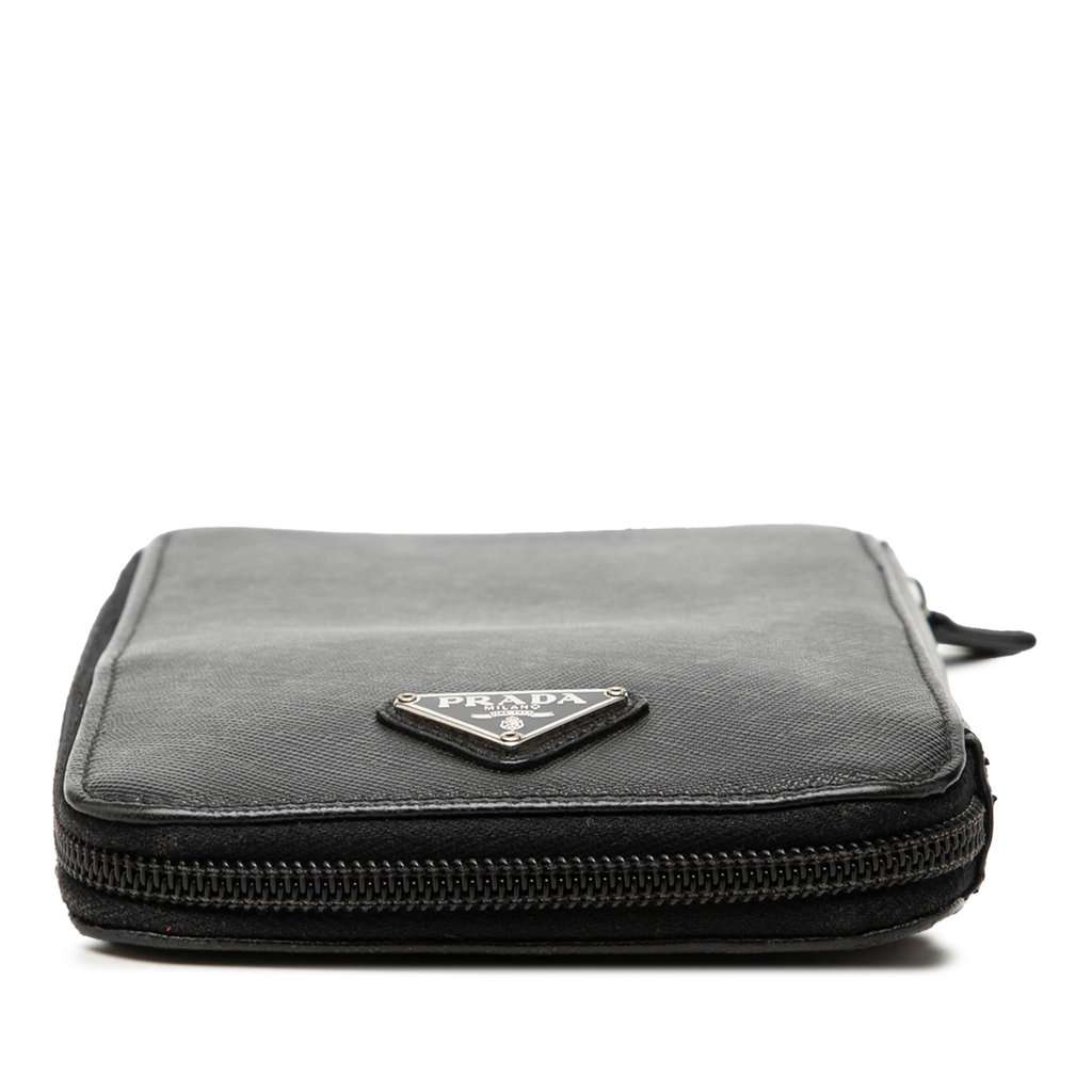 Prada Saffiano Zip Around Wallet Black Leather Very good condition - Inside View