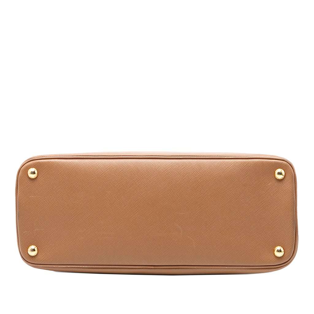 Prada Medium Bicolor Saffiano Lux Promenade Satchel Brown Leather Very good condition - Inside View