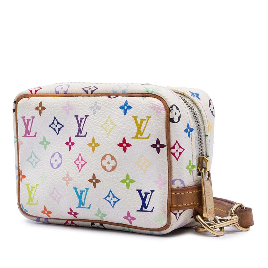 Louis Vuitton Monogram Multicolor Trousse Wapity Case White Very good condition - Back View
