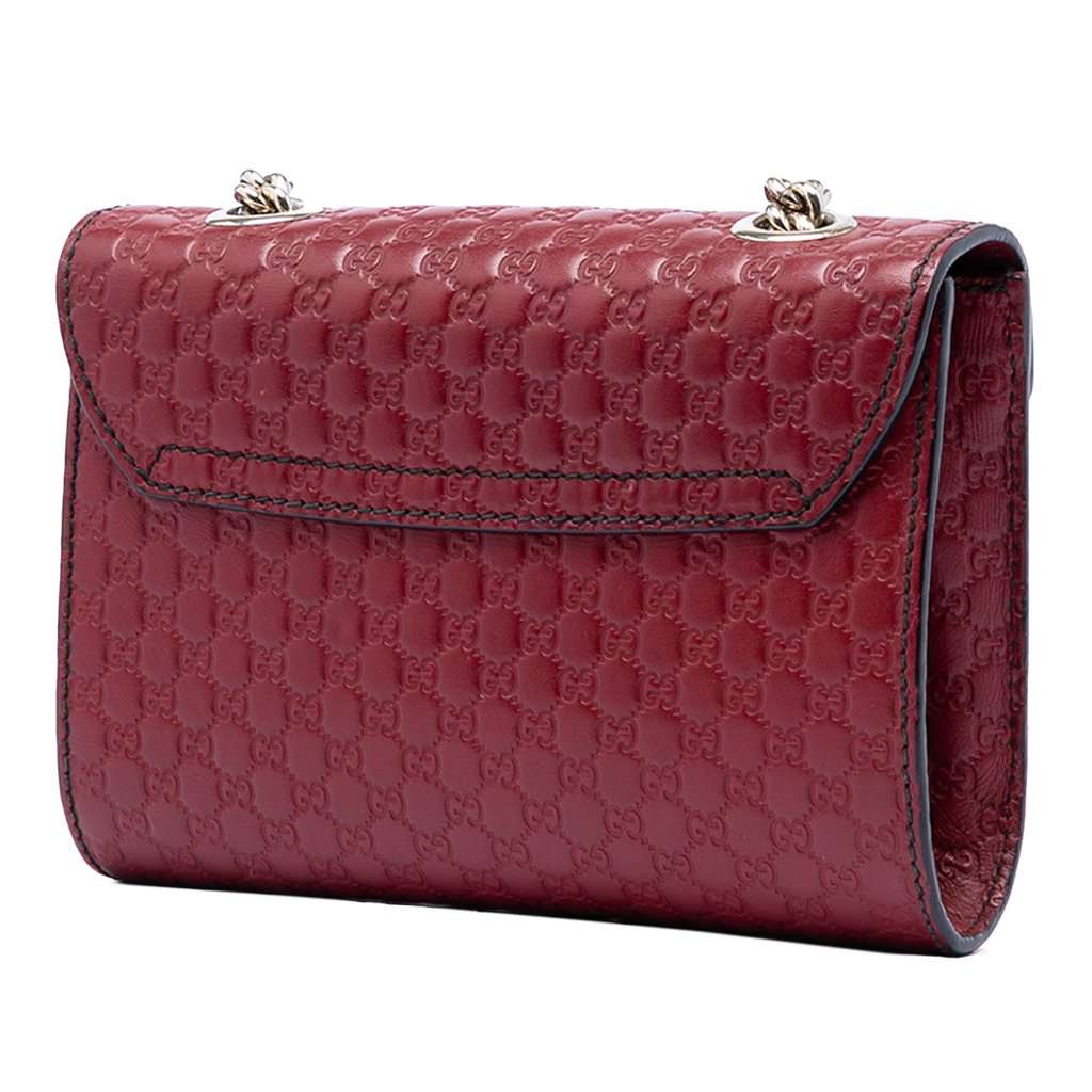 Gucci Mini Microguccissima Emily Crossbody Red Leather Very good condition - Back View