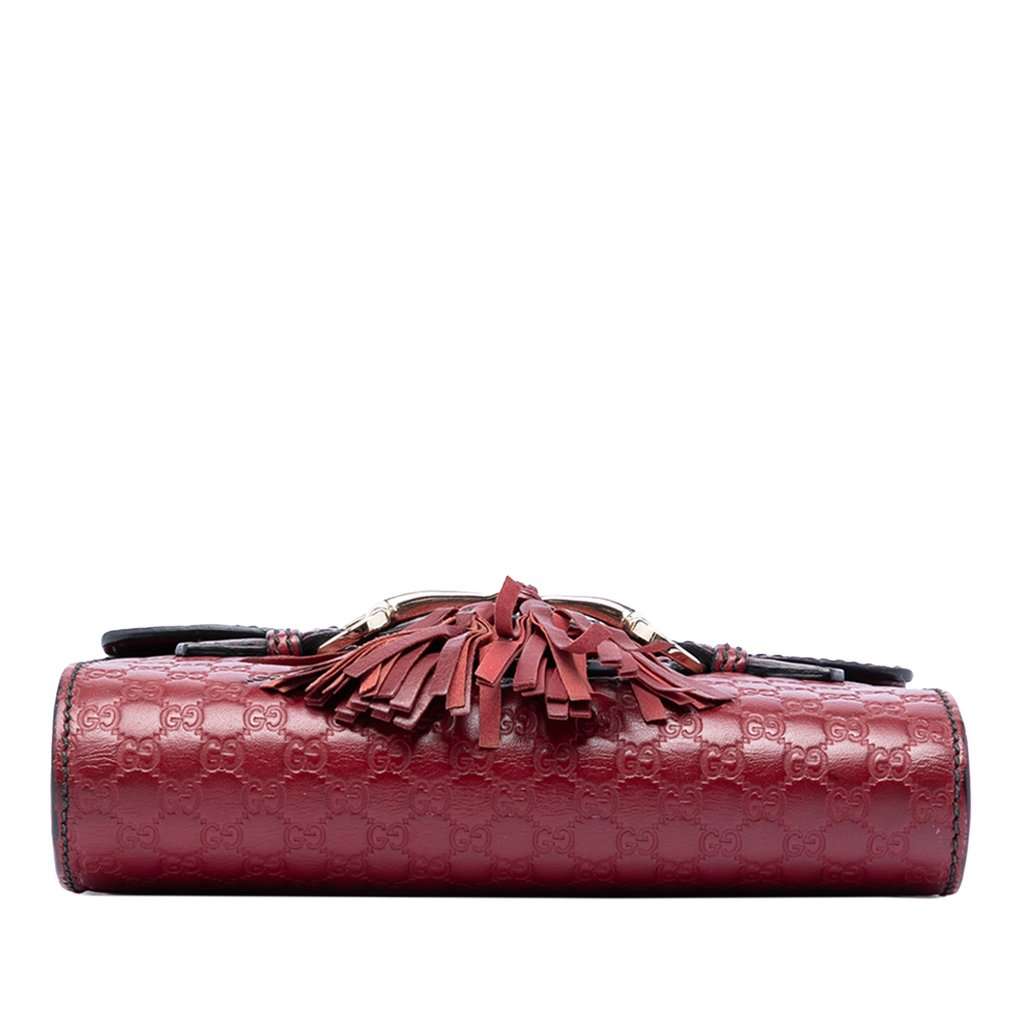 Gucci Mini Microguccissima Emily Crossbody Red Leather Very good condition - Inside View