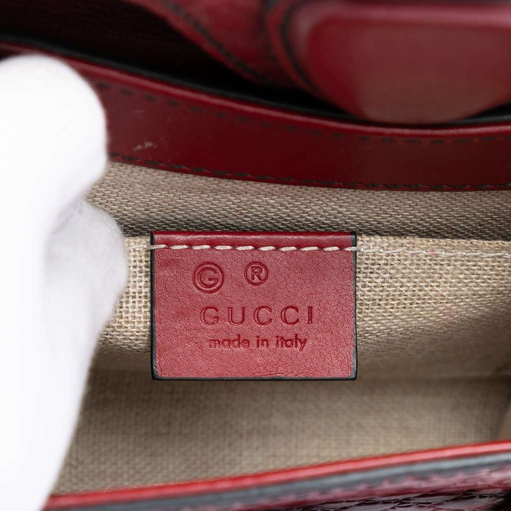 Gucci Mini Microguccissima Emily Crossbody Red Leather Very good condition - Box View