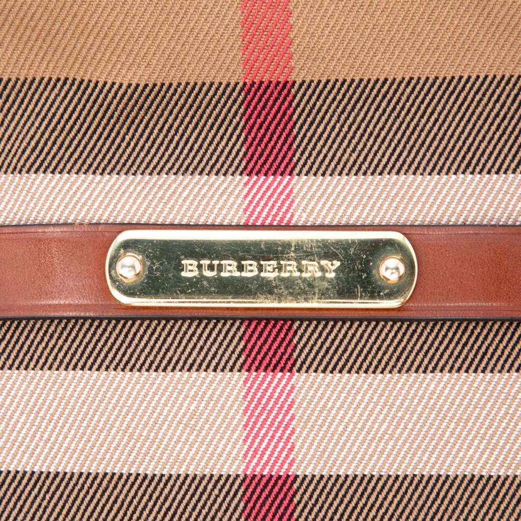 Burberry Medium House Check Canvas Bridle Orchard Handbag Brown Very good condition - Box View