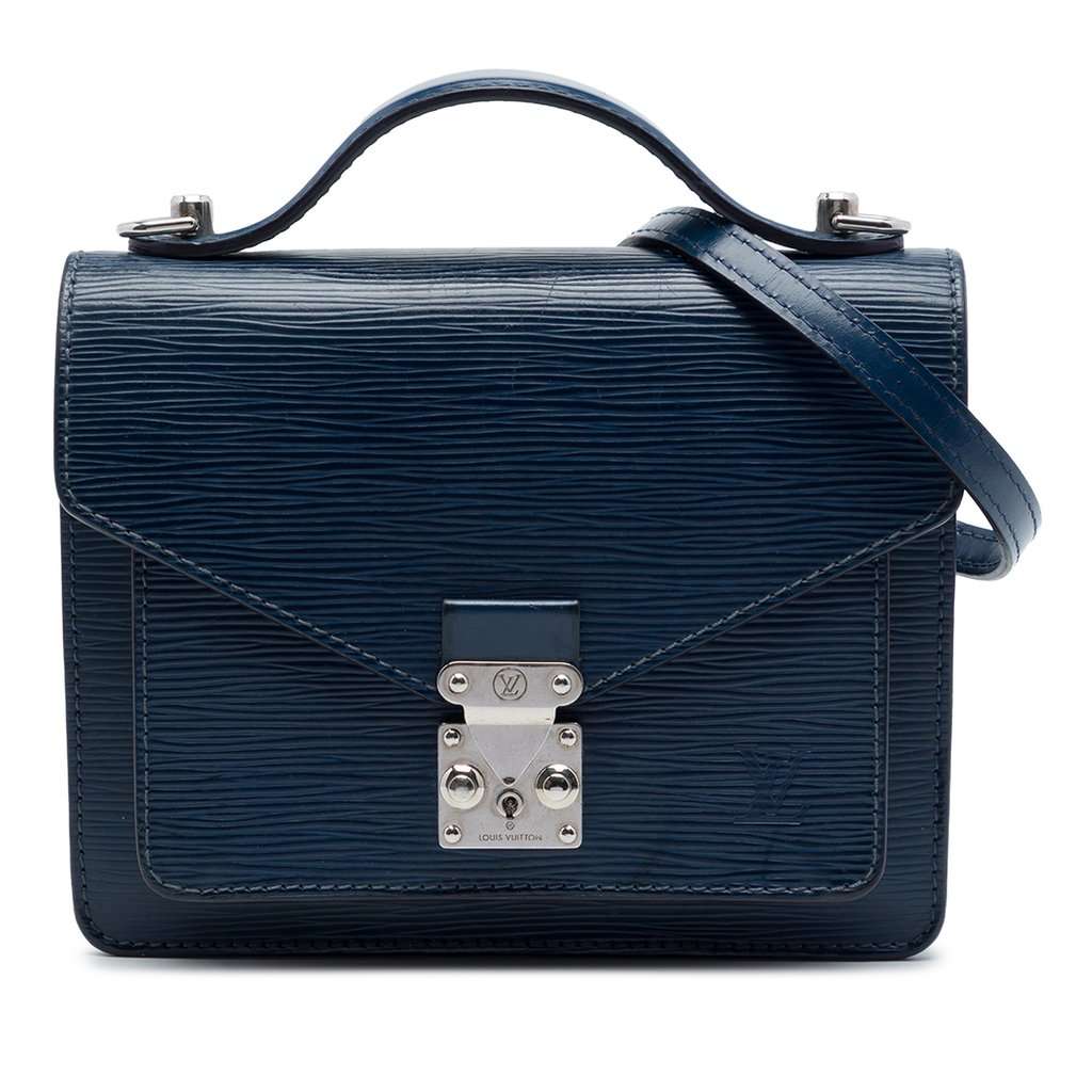 Louis Vuitton Epi Monceau BB Blue Leather Very good - Front View