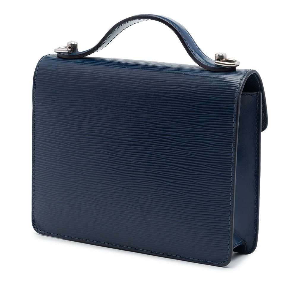 Louis Vuitton Epi Monceau BB Blue Leather Very good - Back View