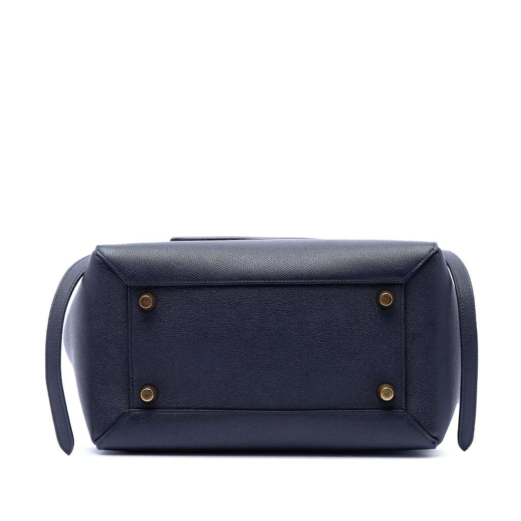 Celine Mini Grained Calfskin Belt Bag Blue Leather Very good condition - Inside View