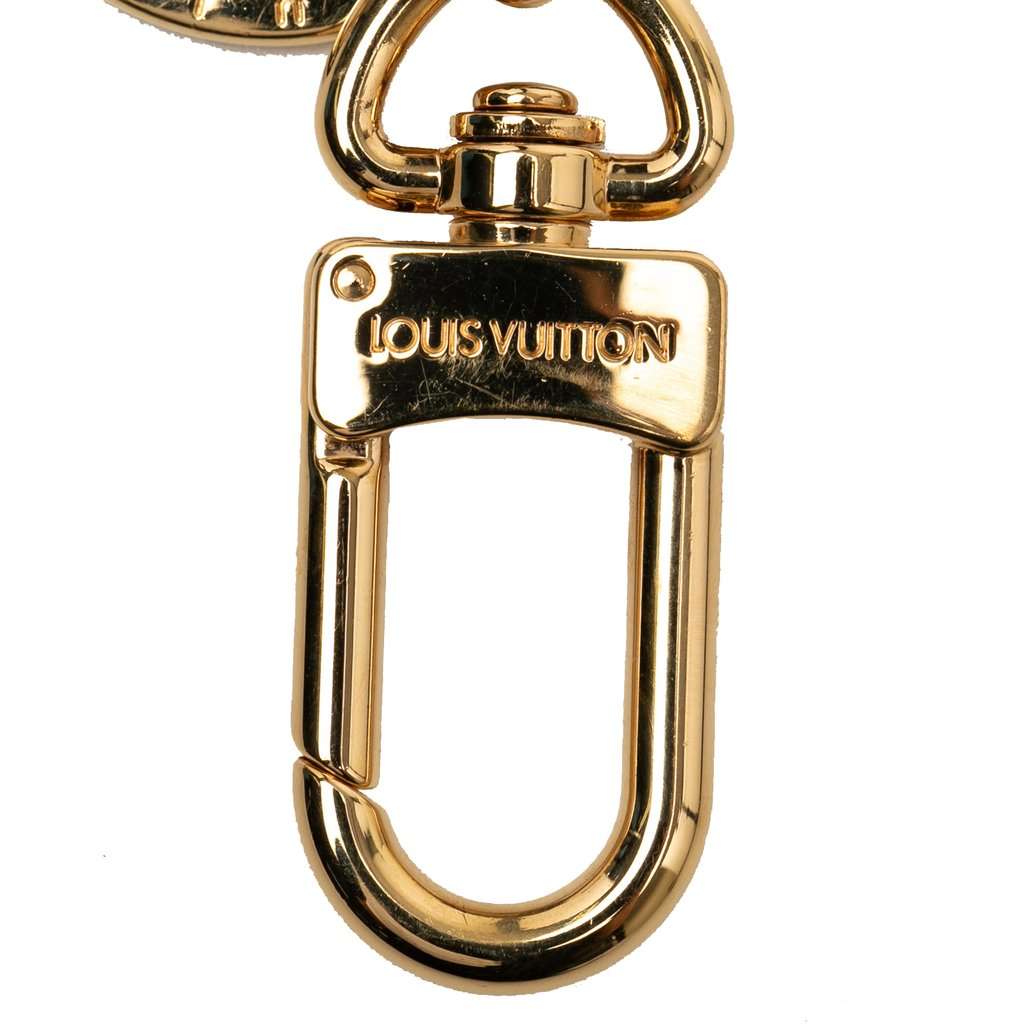 Louis Vuitton Gold Plated LV Facettes Bag Charm and Key Holder Gold Metal Very good condition - Box View
