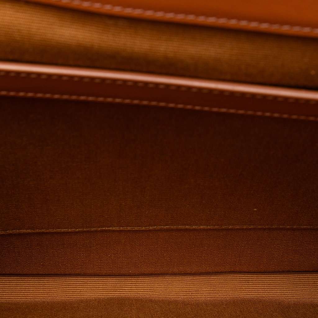 Celine Triomphe Coated Canvas Wristlet Flap Pouch Brown Very good condition - Model View