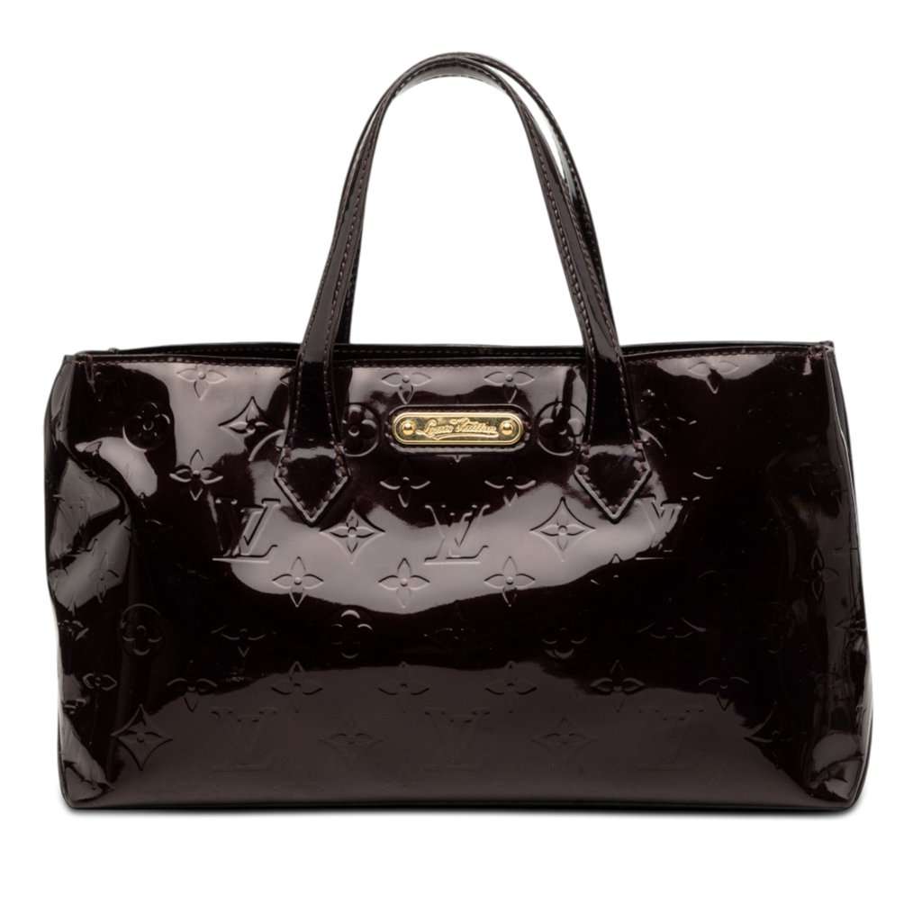Louis Vuitton Monogram Vernis Wilshire PM Purple Leather Good condition - Front View