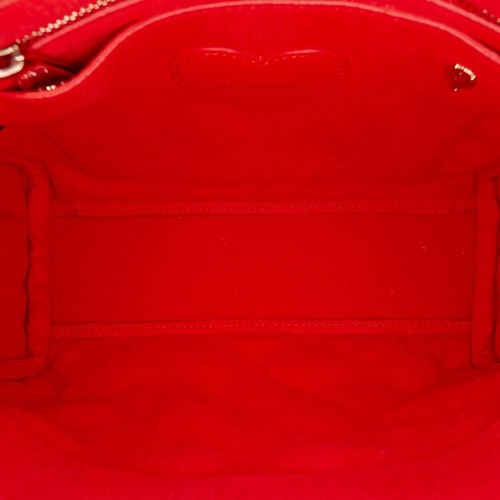 Mulberry Mini Quilted Nappa Cara Delevingne Convertible Bag Red Leather Very good - Model View