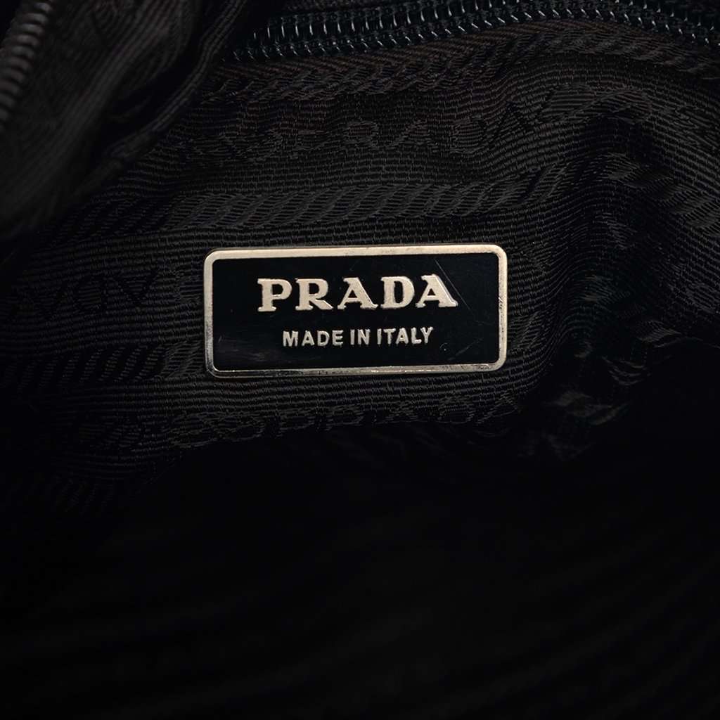 Prada Tessuto Zip Top Crossbody Black Very good condition - Box View