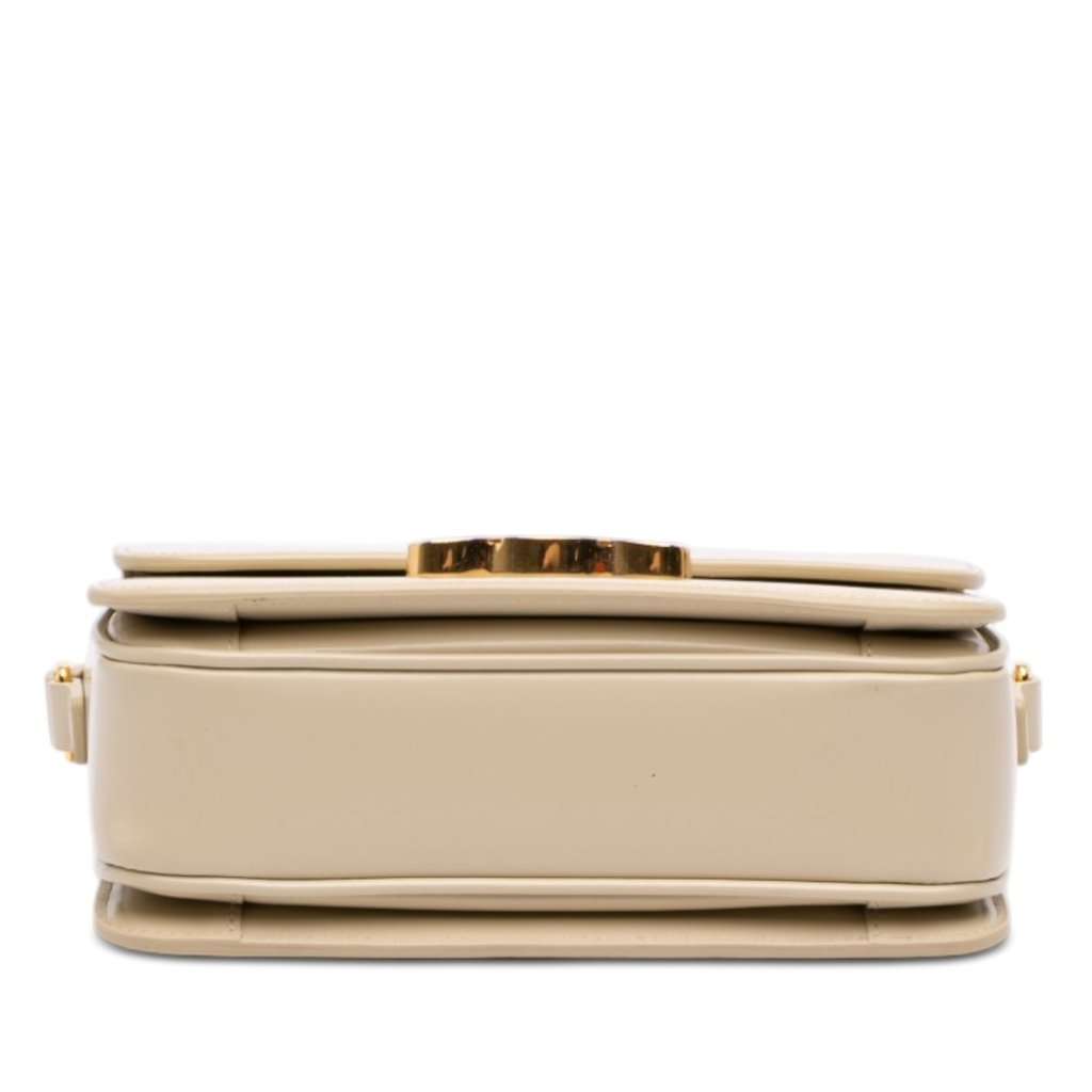 Celine Teen Shiny Calfskin Triomphe Crossbody Brown Leather Very good condition - Inside View