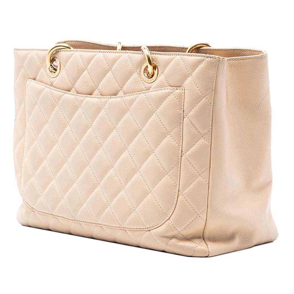Chanel Caviar Grand Shopping Tote Brown Leather Very good condition - Back View
