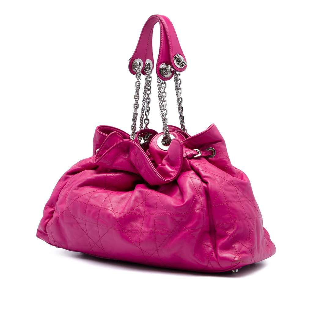 Dior Lambskin Cannage Le Trente Tote Pink Leather Very good - Back View