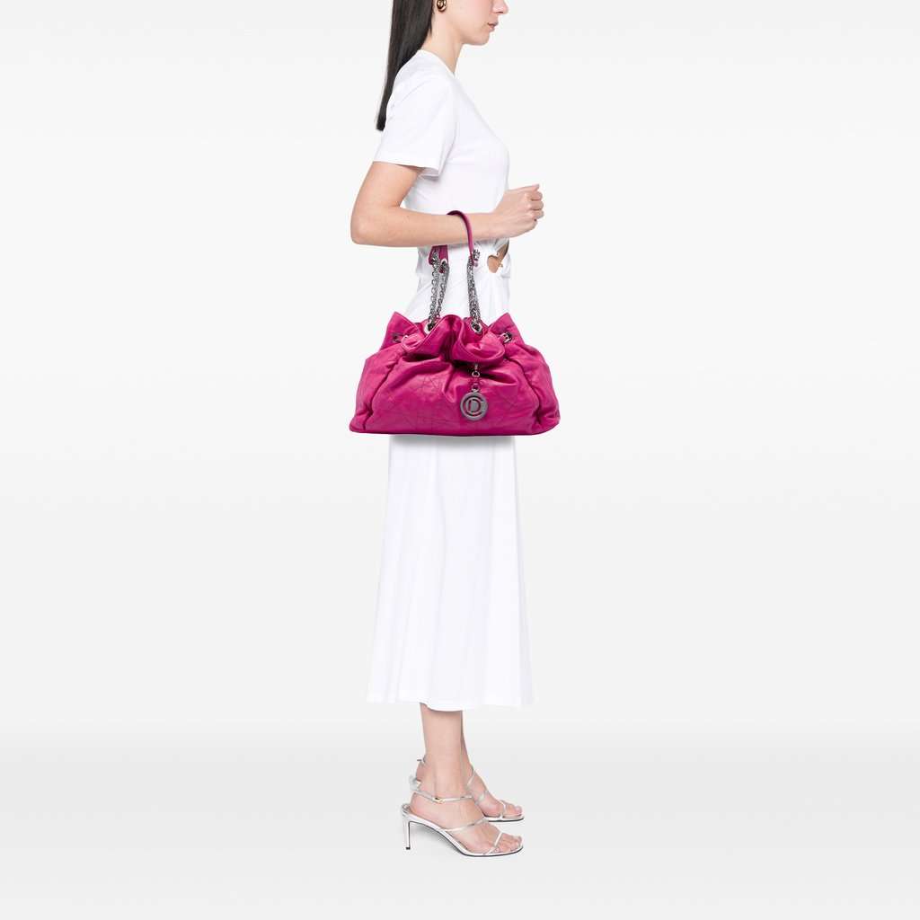 Dior Lambskin Cannage Le Trente Tote Pink Leather Very good - Box View