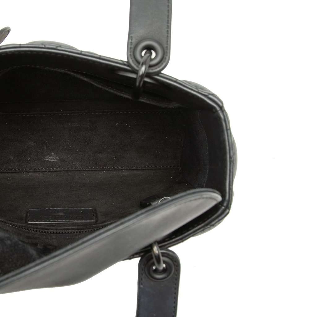 Dior Small Ultra Matte Calfskin Cannage My ABCDior Lady Dior Black Leather Very good - Model View