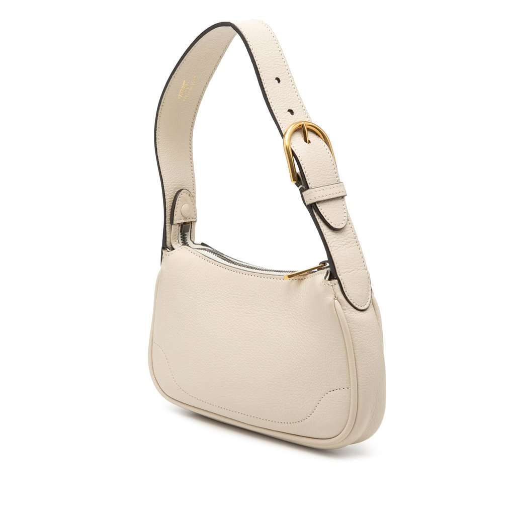 Gucci Mini Goatskin Aphrodite Shoulder Bag White Leather Very good condition - Back View