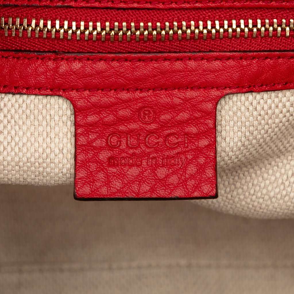 Gucci Medium Calfskin Soho Chain Tote Red Leather Very good condition - Box View