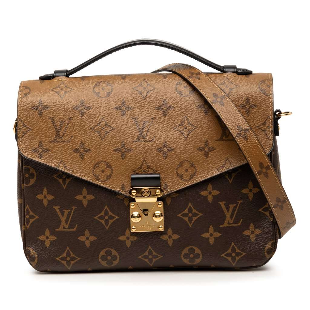 Louis Vuitton Monogram Reverse Pochette Metis Brown Very good - Front View
