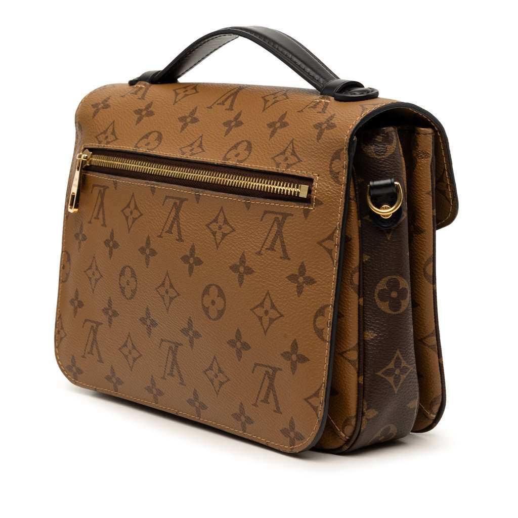 Louis Vuitton Monogram Reverse Pochette Metis Brown Very good - Back View