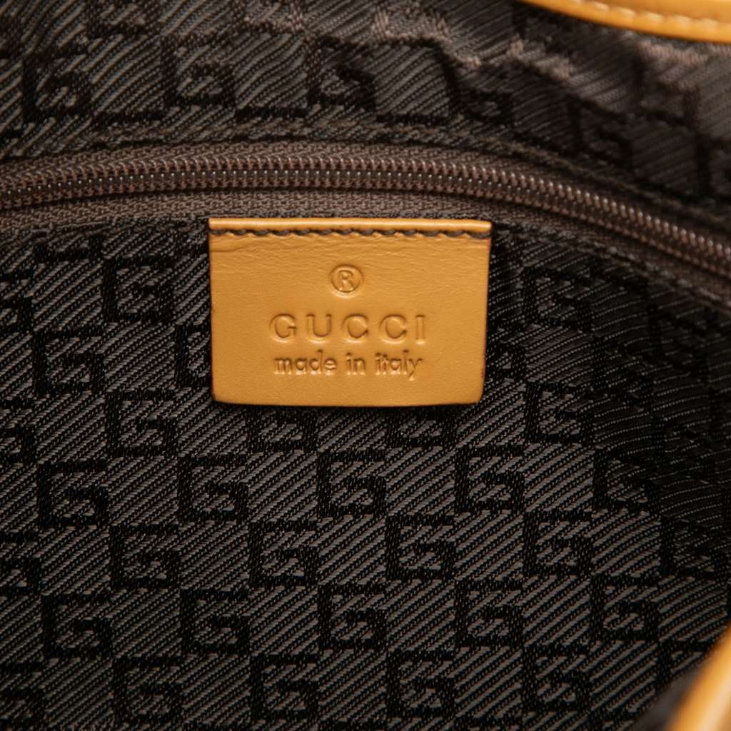 Gucci Suede and Calfskin Chain Jackie Shoulder Bag Brown Leather Very good condition - Box View