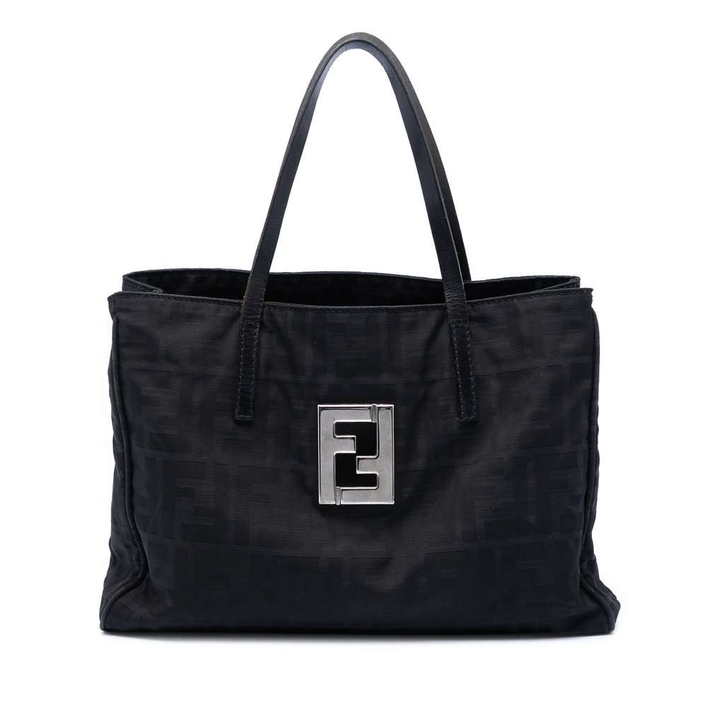 Fendi Zucca Canvas Tote Black Very good condition - Front View