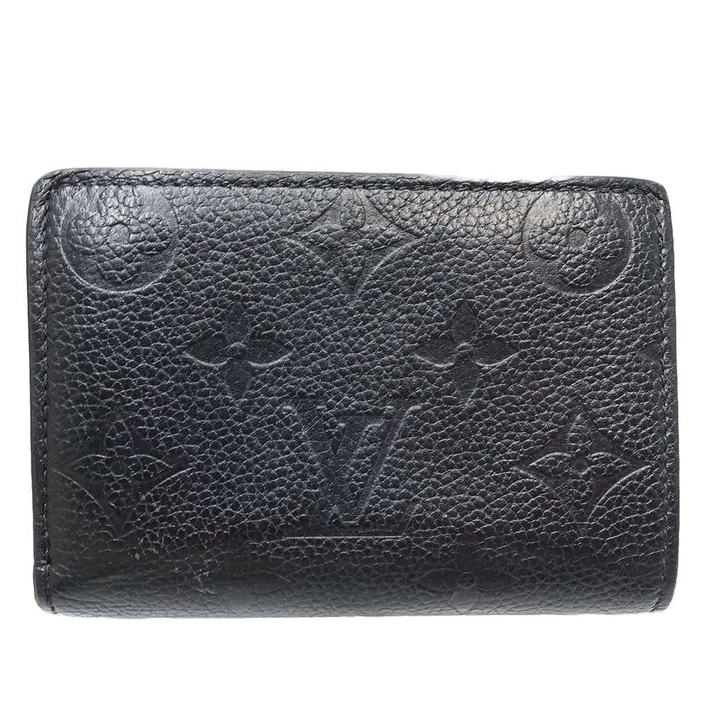 Louis Vuitton Monogram Empreinte Clea Wallet Black Leather Very good condition - Front View