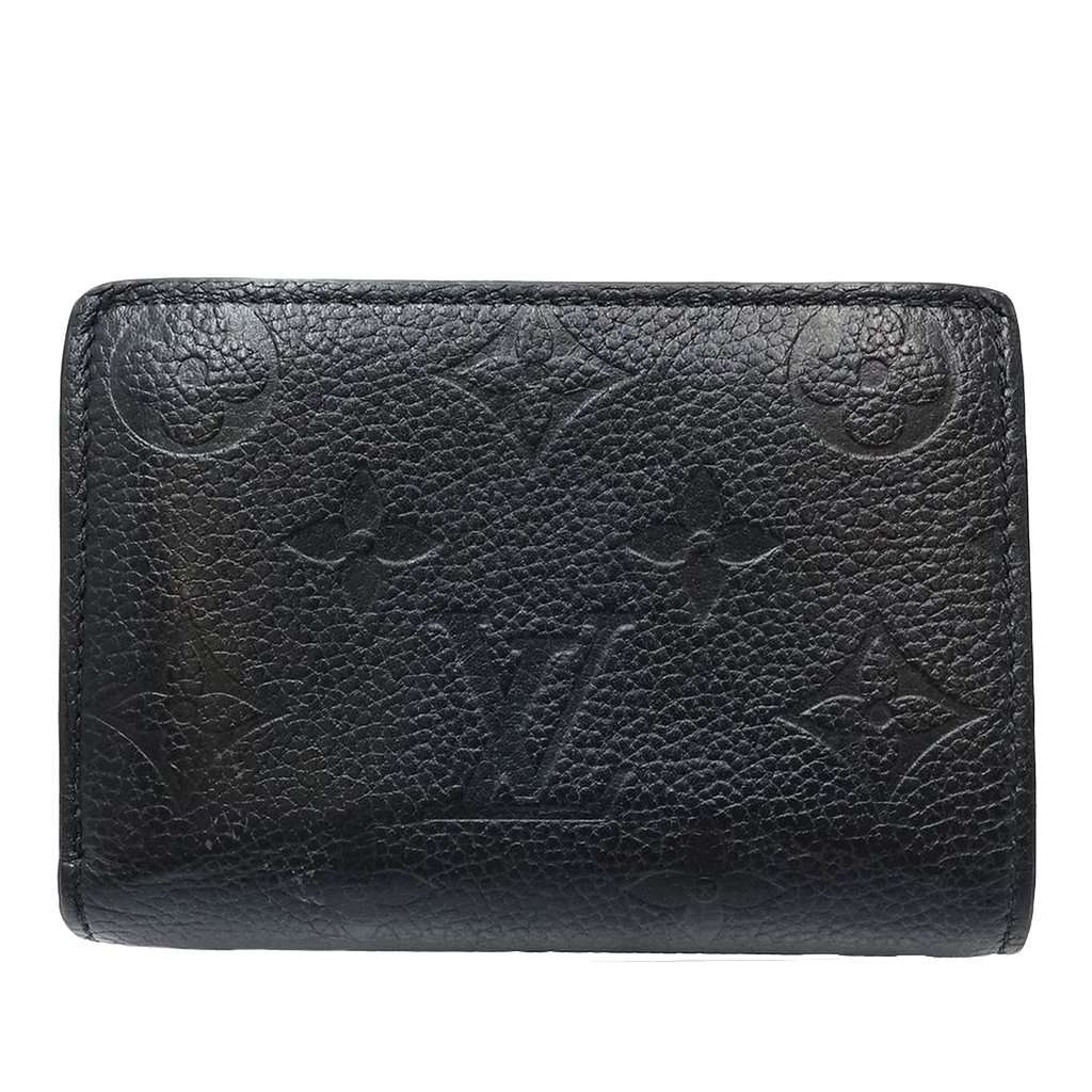 Louis Vuitton Monogram Empreinte Clea Wallet Black Leather Very good condition - Back View