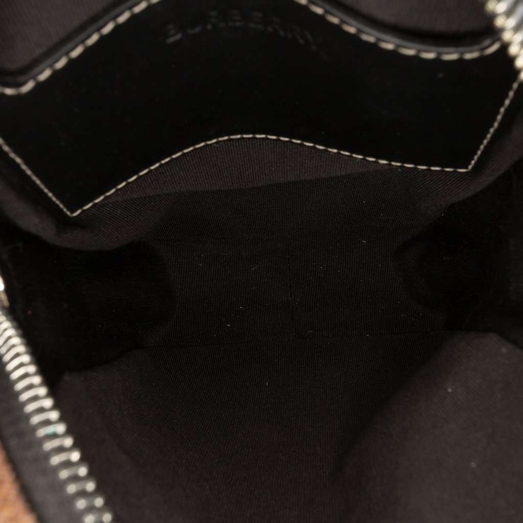 Burberry Giant Check E-Canvas Vertical Paddy Crossbody Brown Very good condition - Model View