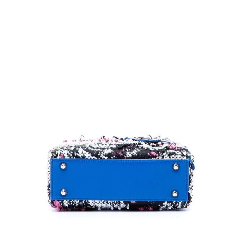 Dior Dior Lady Art No 2 Edition Namsa Leuba Mini Calfskin Beaded and Embroidered Lady Dior Blue Leather Very good - Inside View