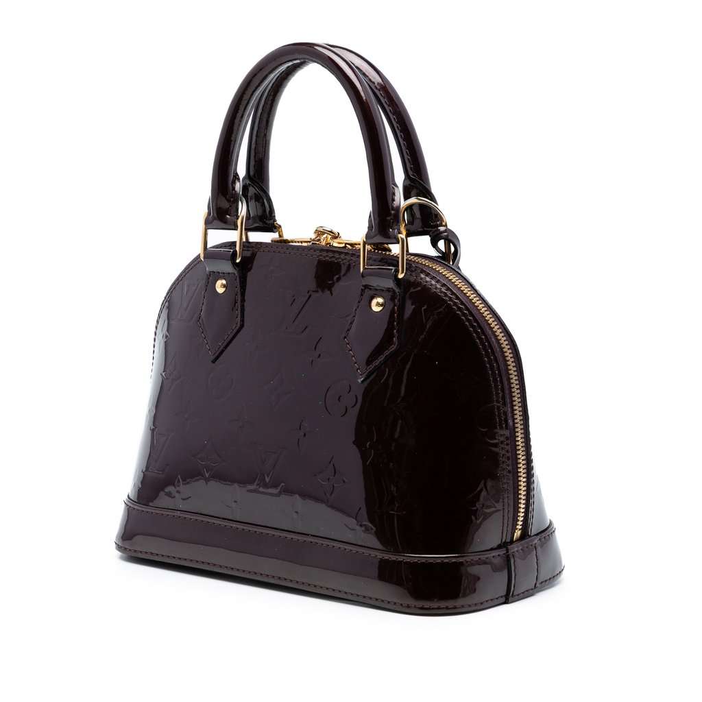 Louis Vuitton Monogram Vernis Alma BB Purple Leather Very good condition - Back View