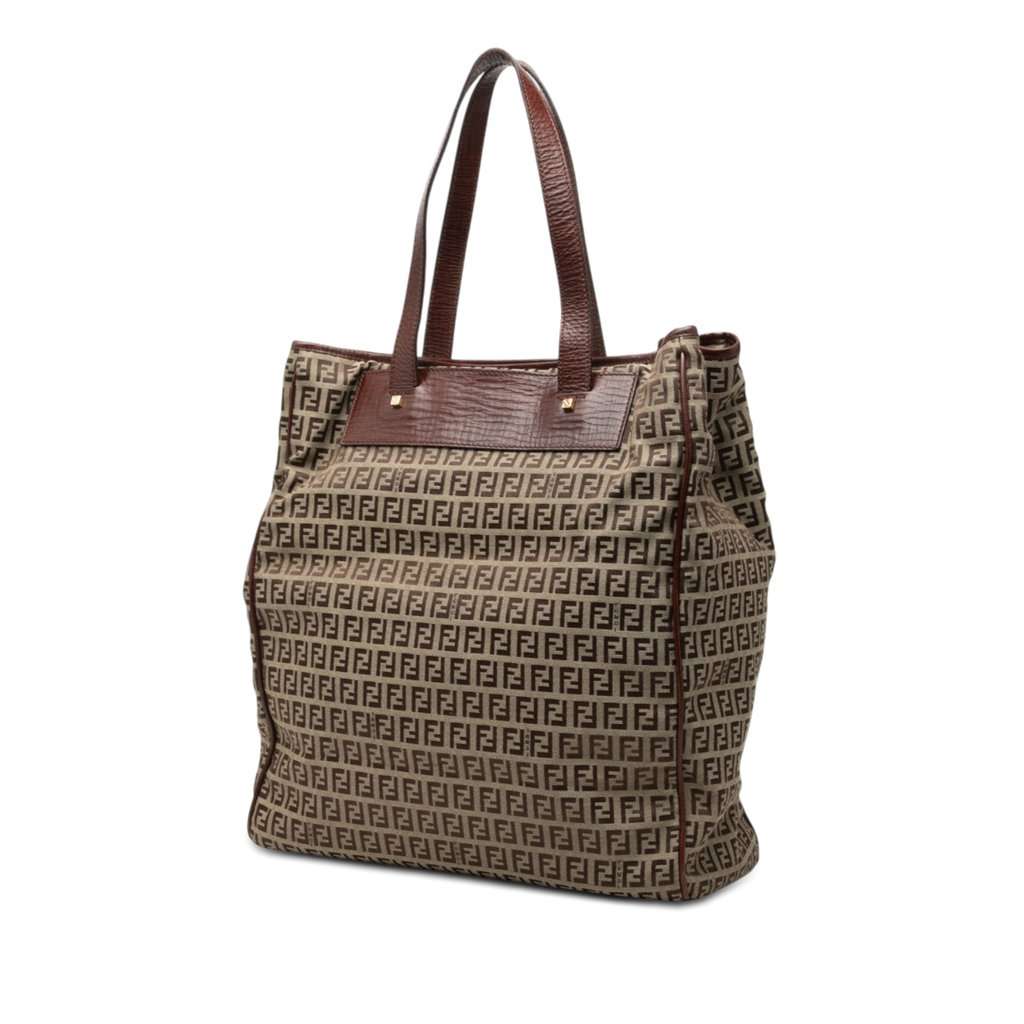 Fendi Zucchino Canvas Tote Beige Very good condition - Back View
