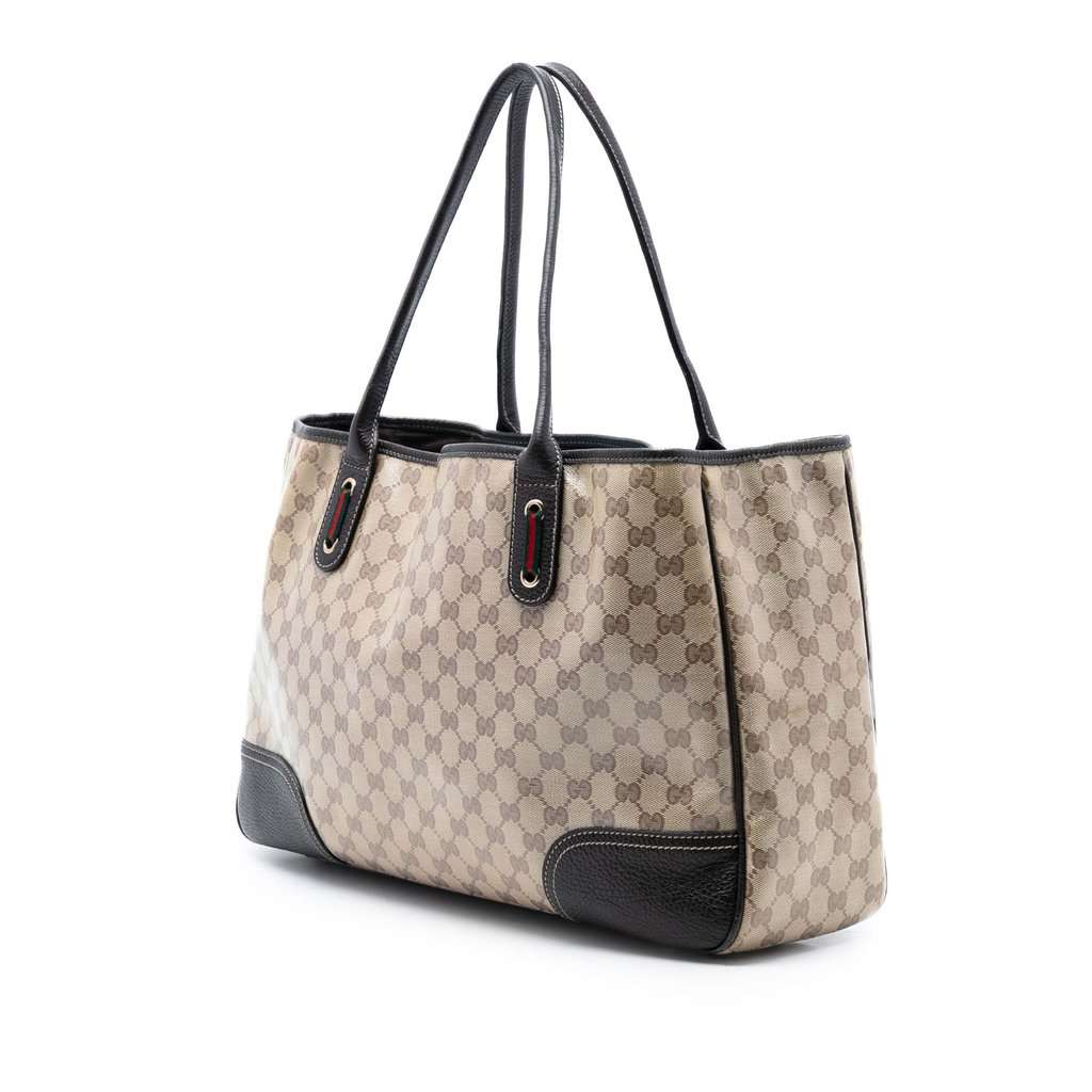 Gucci GG Crystal Princy Tote Beige Very good - Back View