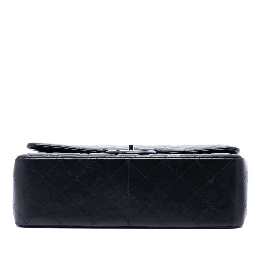 Chanel Jumbo Classic Lambskin Double Flap Black Leather Very good condition - Inside View