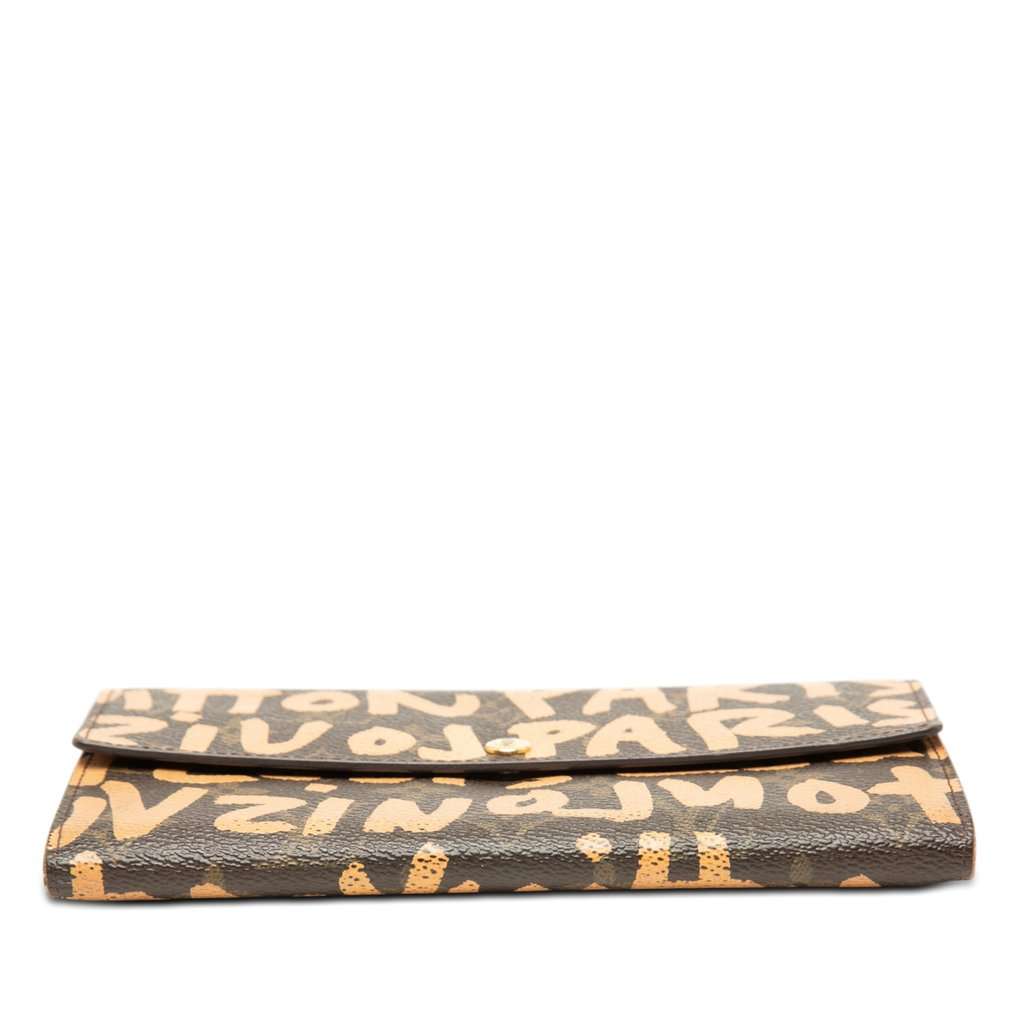 Louis Vuitton Stephen Sprouse Monogram Graffiti Porte Monnaie Credit Brown Very good - Inside View