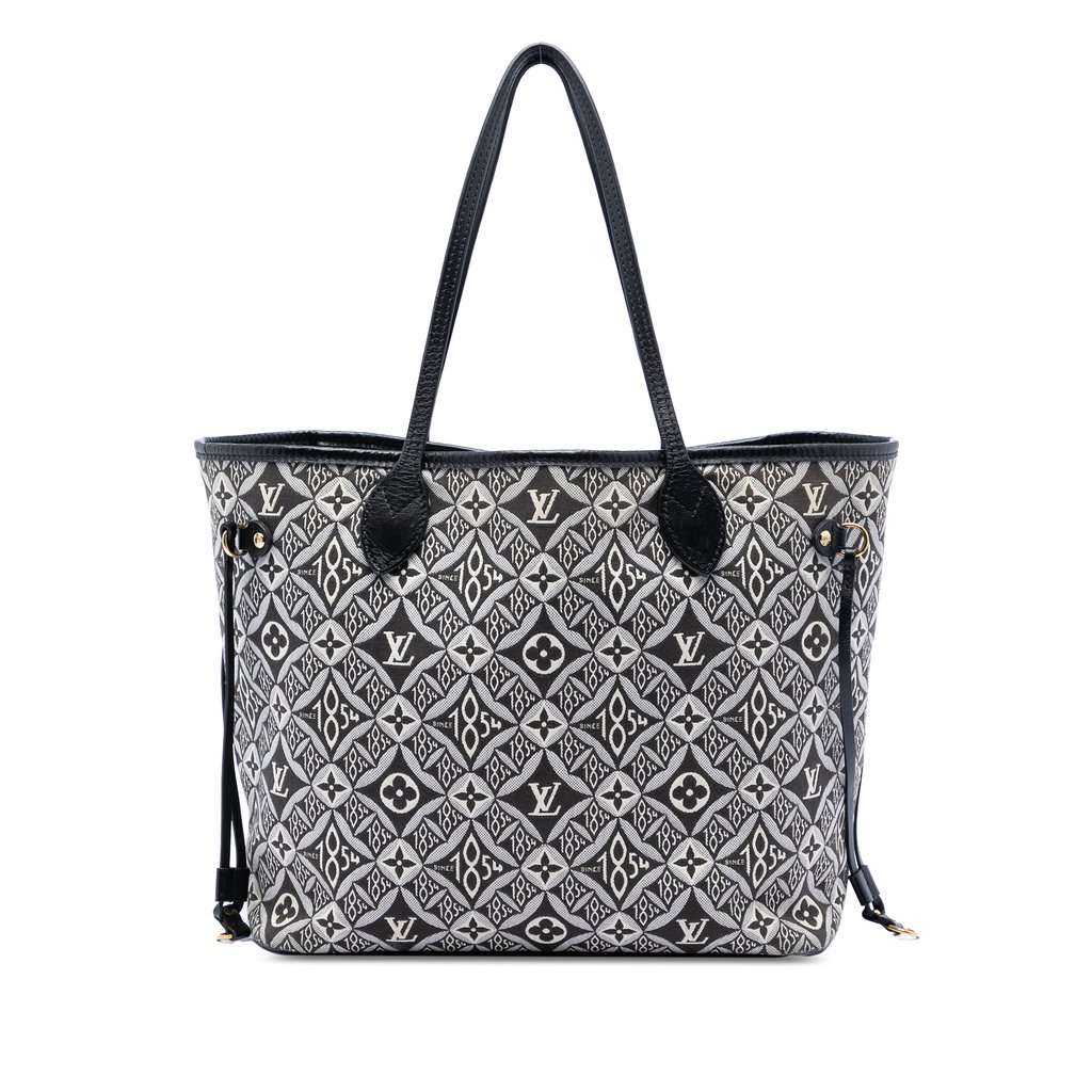 Louis Vuitton Monogram Jacquard Since 1854 Neverfull MM Black Very good condition - Front View