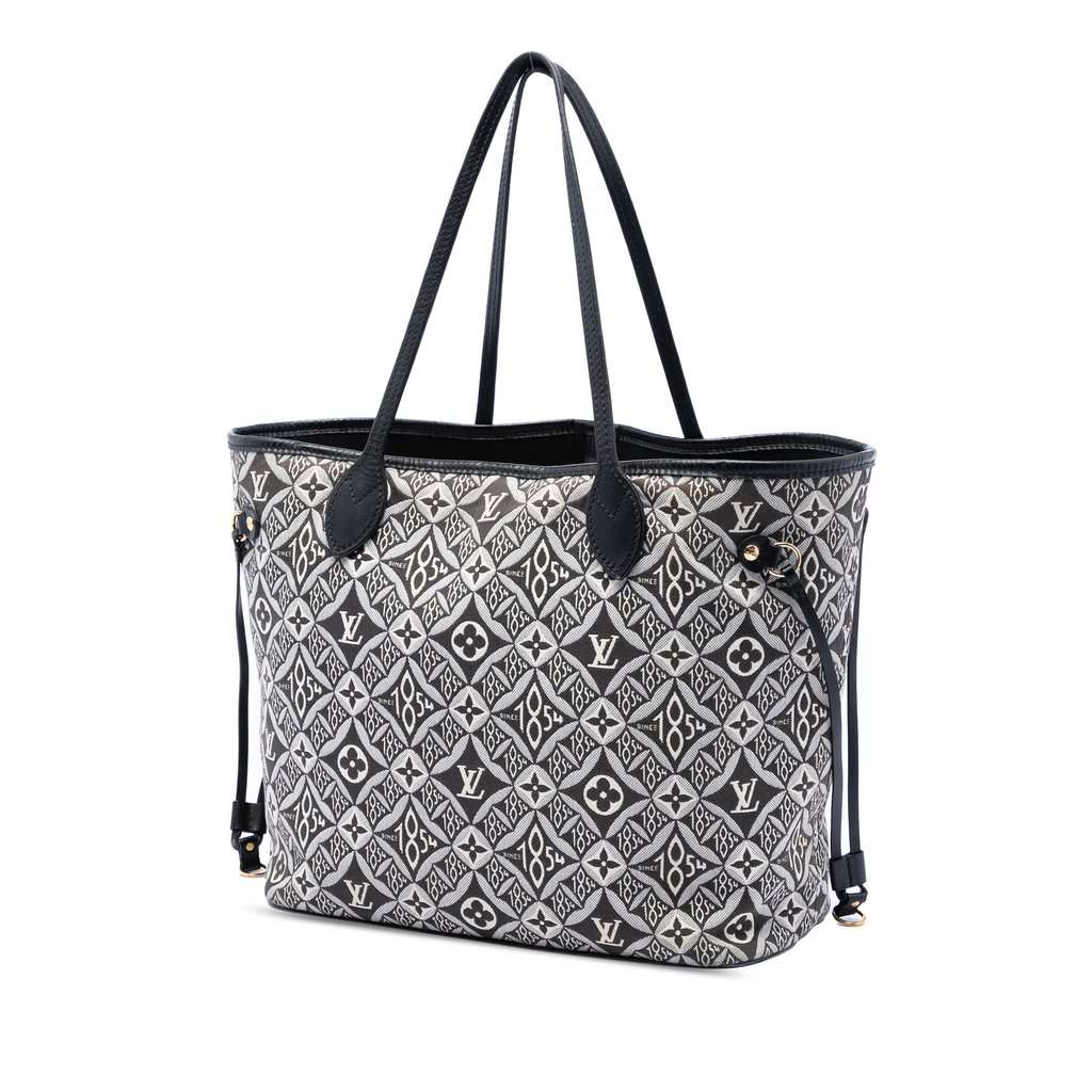 Louis Vuitton Monogram Jacquard Since 1854 Neverfull MM Black Very good condition - Back View