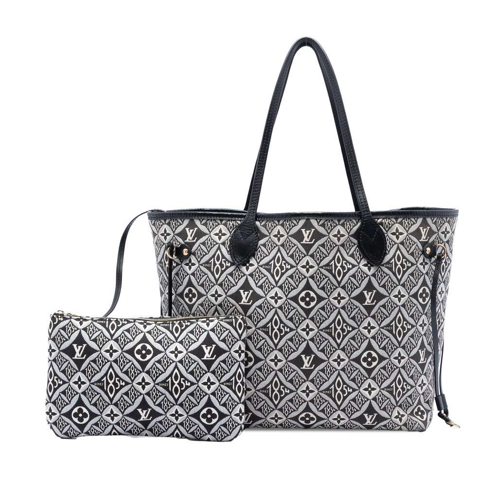 Louis Vuitton Monogram Jacquard Since 1854 Neverfull MM Black Very good condition - Box View