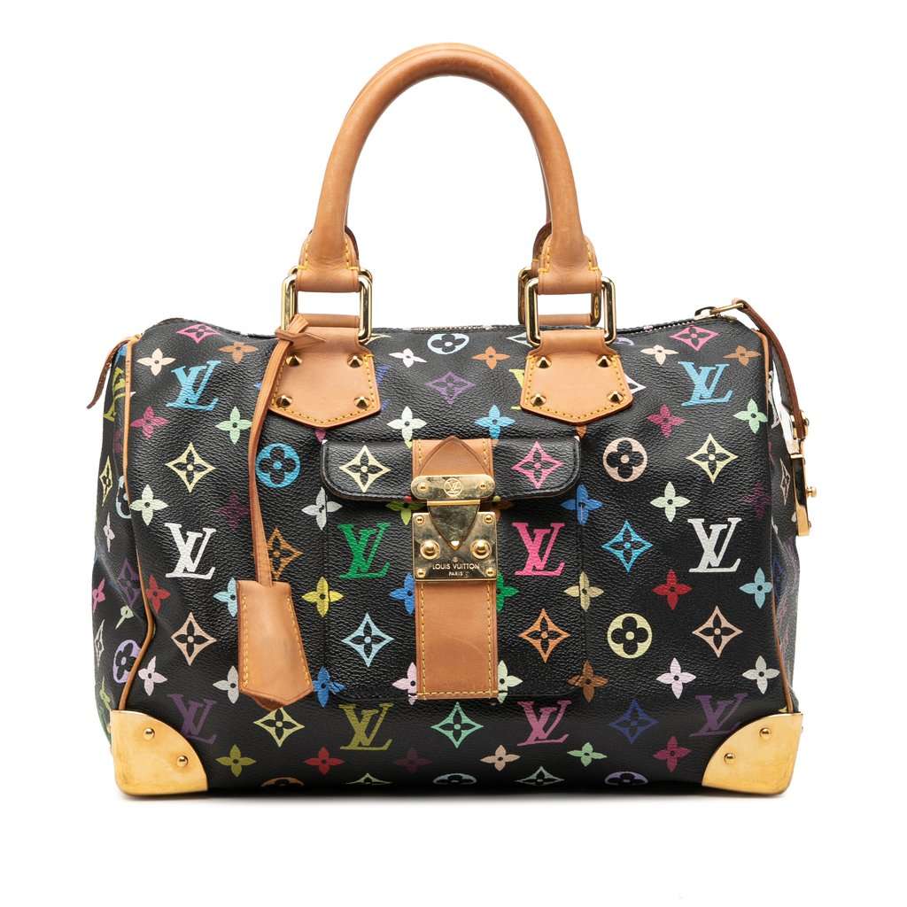 Louis Vuitton Monogram Multicolore Speedy 30 Black Very good - Front View