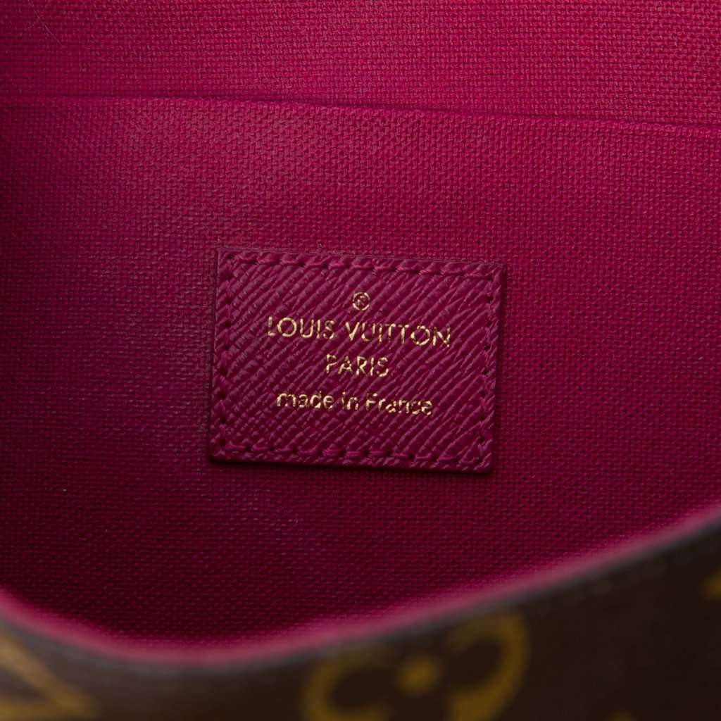 Louis Vuitton Monogram Pochette Felicie Brown Very good condition - Box View
