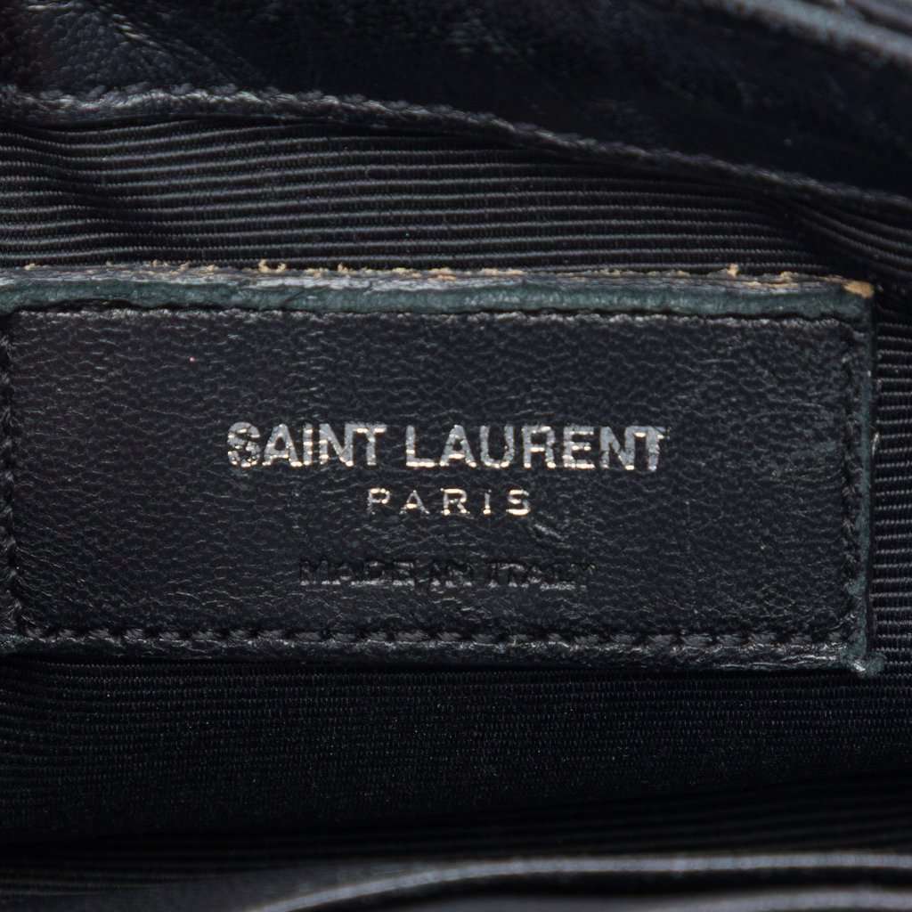 Saint Laurent Baby Chevron Patent Classic Monogram Chain Bag Black Leather Very good - Box View
